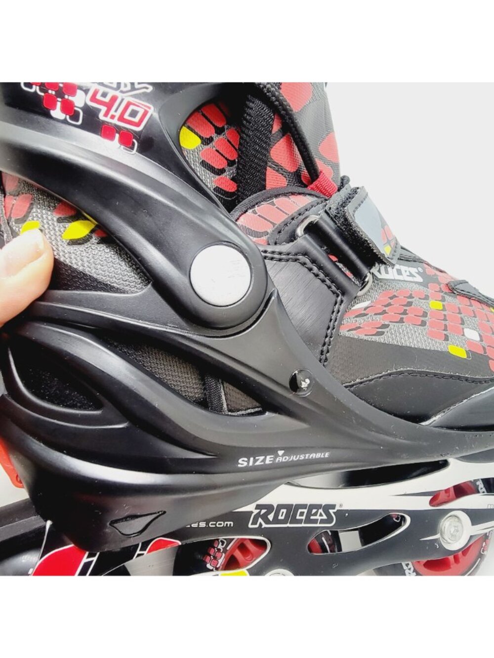 Roces Kid's 4-7 LAB Fitness Inline Skates Blades Black Red MP 230-255 adjustable - Picture 7 of 12